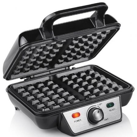 Tristar WF-2195 Gofrera para Gofres Belgas, 1000 W, 2 Gofres, Acero Inoxidable Negro Tristar WF-2195 Gofrera para Gofres Belgas, 1000 W, 2 Gofres, Acero Inoxidable Negro